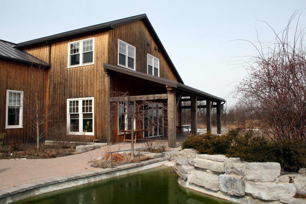 The verandar at Joshua Creek Heritage Art Centre, World of Threads Festival 2012.