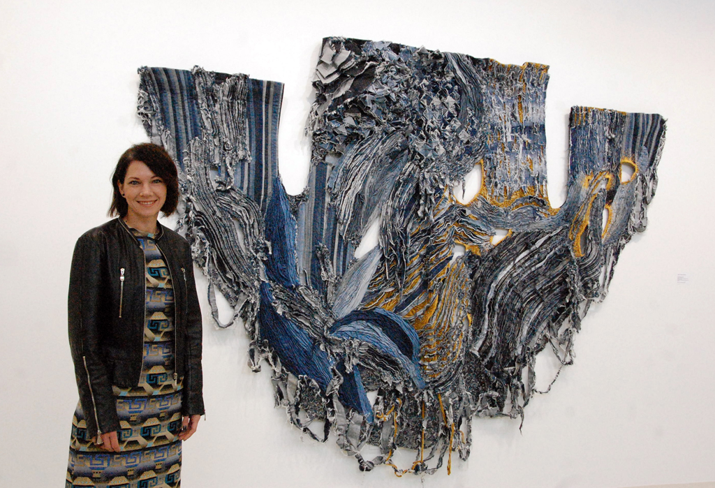 Tina Struthers at the  opening of World of Threads Festival 2018.