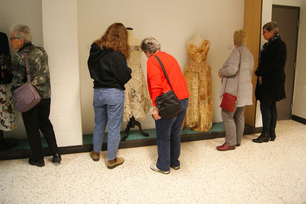 Visitors to Cat Walk ll, World of Threads Festival 2018.