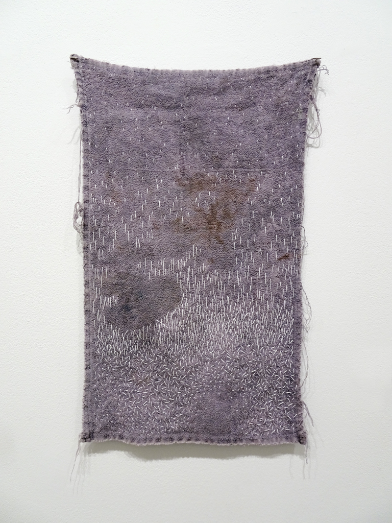 Carolyn Mount: Work as Prayer, Prayer as Work #10, 2017, Towel, thread, 73cm x 40cm.