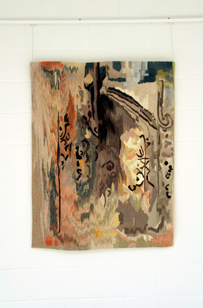 After the Rain, 2015, H 122cm x W 94cm x D 2cm, cotton warp, natural hand dyed wool and silk, technique: woven tapestry, (high warp).