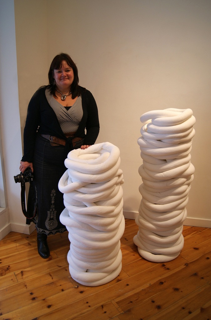 Cathrine Dormor at the opening of THREADSpace exhibition.