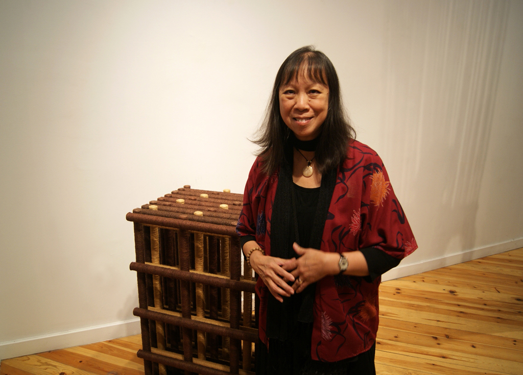 Judi Michelle Young at the opening of THREADSpace exhibition.