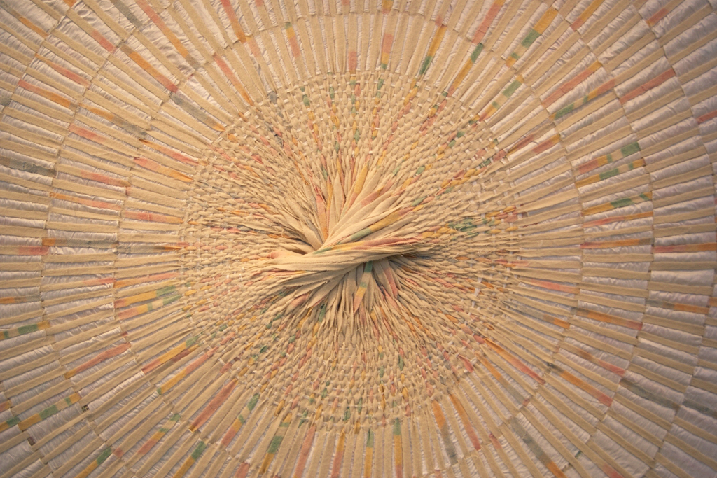 Lisa DiQuinzio, Wool, Silk and Thread, detail, Size. 91" diameter Medium.wool, silk, thread.