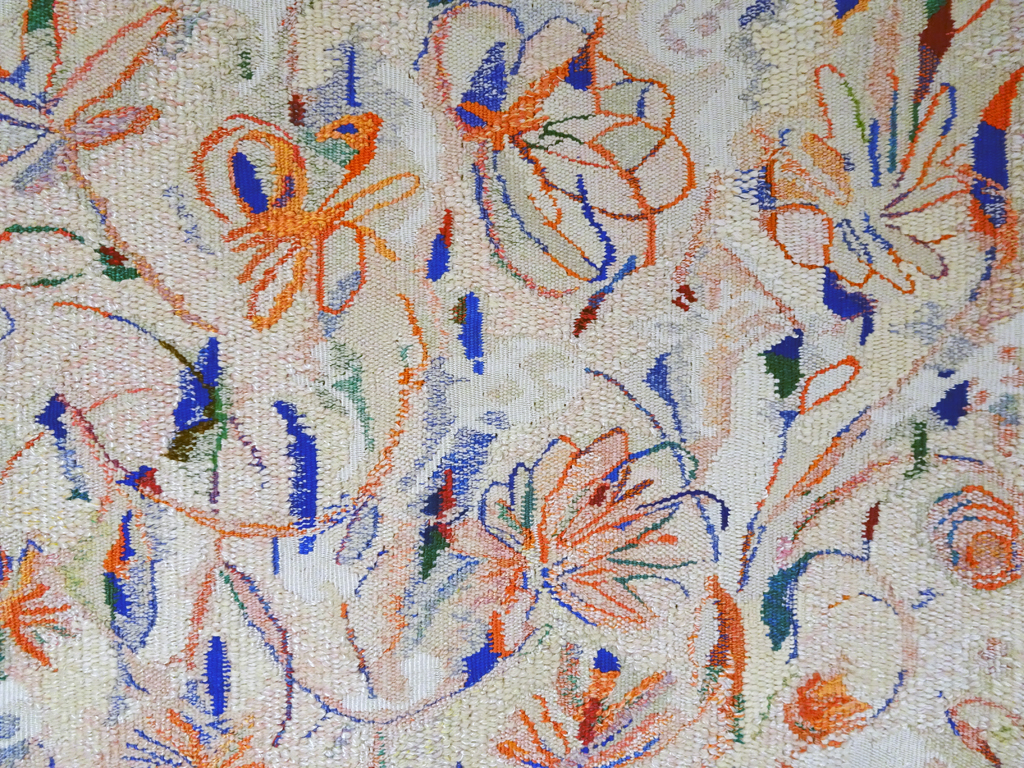 Butterfly Days, detail, Ragnhild Monsen, Botanical Realm, World of Threads Festival 2018.