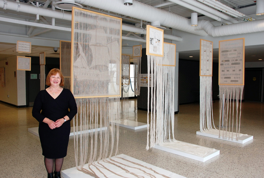 Colette Balcaen at the opening of the World of Threads Festival 2018.