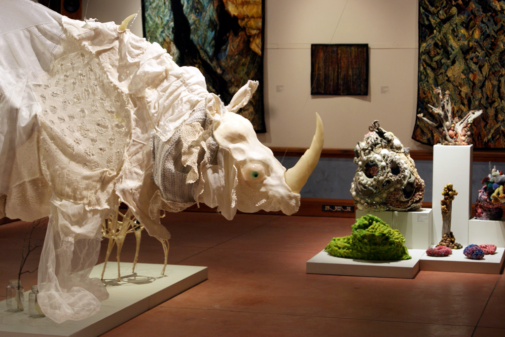 Emily Jan, Durer's Rhinoceros, De rerum natura exhibition, World of Threads Festival 2012.