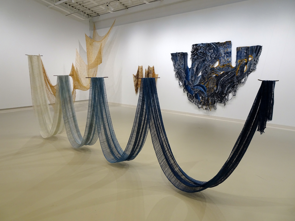 Installation view: Flow exhibition, World of Threads Festival 2018.