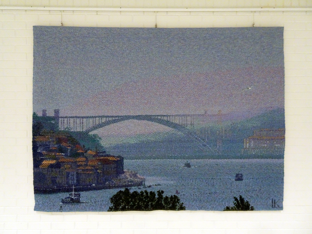 Lis Korsgren: Morning Haze, 2017, (167H x 220 W x 1Dcm), linen warp, weft in linen and wool, Technique: Woven Tapestry in Hernmarck tapestry technique, woven on a floor loom, horizontal warp.