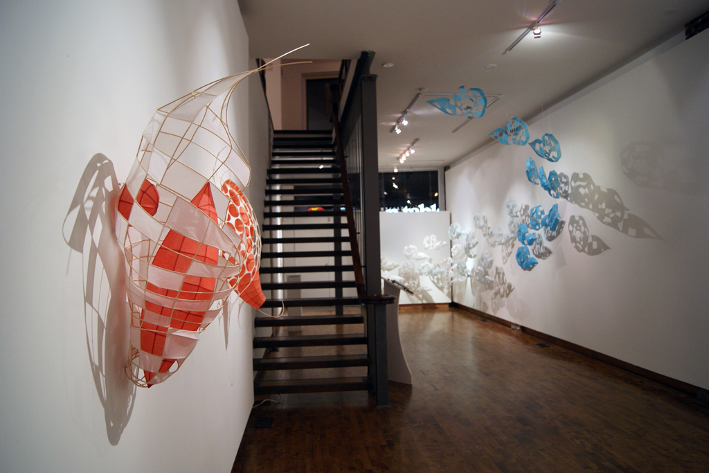 Installation view: Material Connections exhibition, World of Threads Festival 2012.
