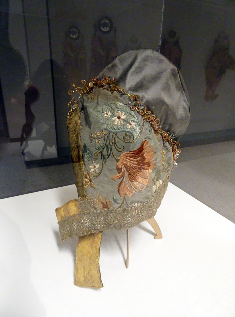 Jacqueline Treloar: War Combat Cap for the great Archangel Michael, 2016, 13 x 13 x 7 inches, brocades, ribbons, trims.