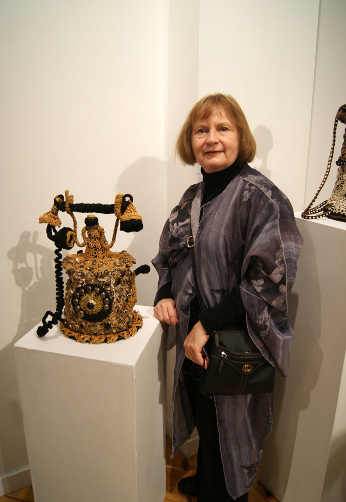 Marie Bergstedt at the opening of THREADSpace exhibition.