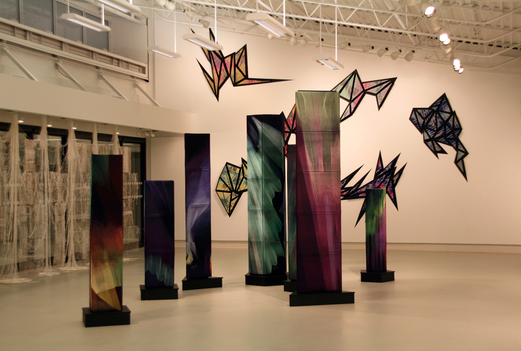 Installation view: Cosmic Geometry exhibition, World of Threads Festival 2016.