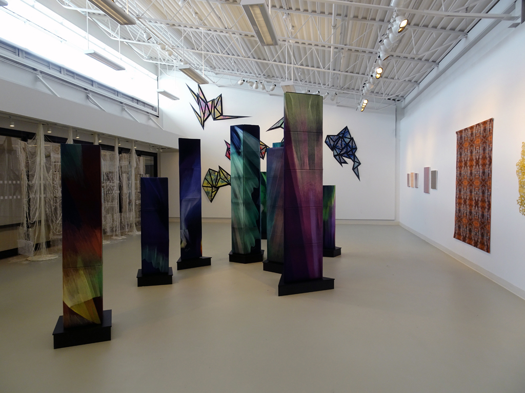 Installation view: Cosmic Geometry exhibition, World of Threads Festival 2016.