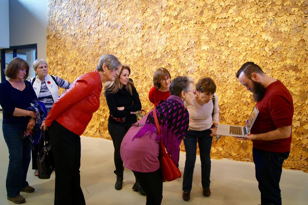 Visitors on special organized tour by Festival Curator, Gareth Bate.