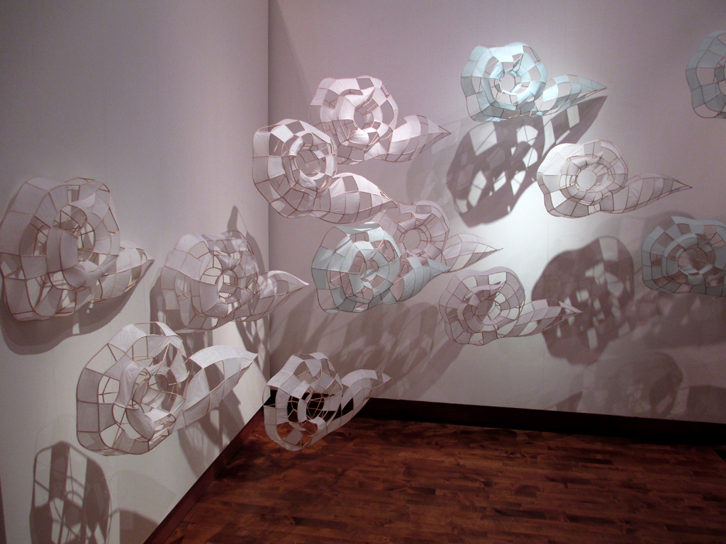 Cloudscape, detail, Xiaojing Yan, Material Connections exhibition, World of Threads Festival 2012.