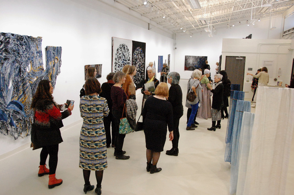 Artists mingling, Flow exhibition, World of Threads Festival  2018.