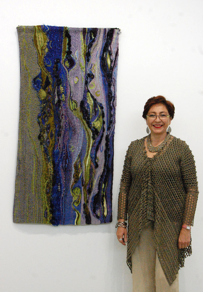 Ixchel Suarez at the opening of World of Threads Festival 2018.