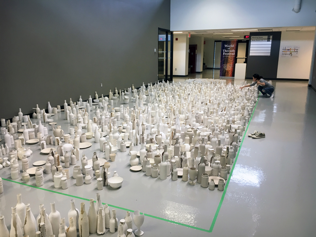 Sun Young Kang, the massive floor installation grows and grows.