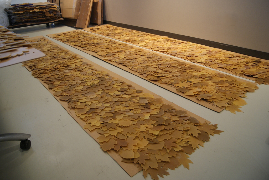Step 2: Laying out the leaf sections.