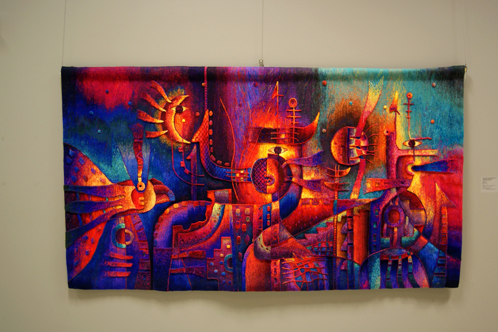 Cosmos Interior, 2011, 122 H x 217 W x 1.5 cm, Alpaca wool, cotton, mixed fibers. Technique: Hand-woven Tapestry.