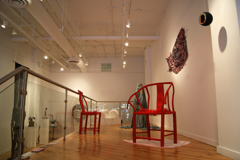Installation view, THREADSpace, Threading the 3rd. Dimension.