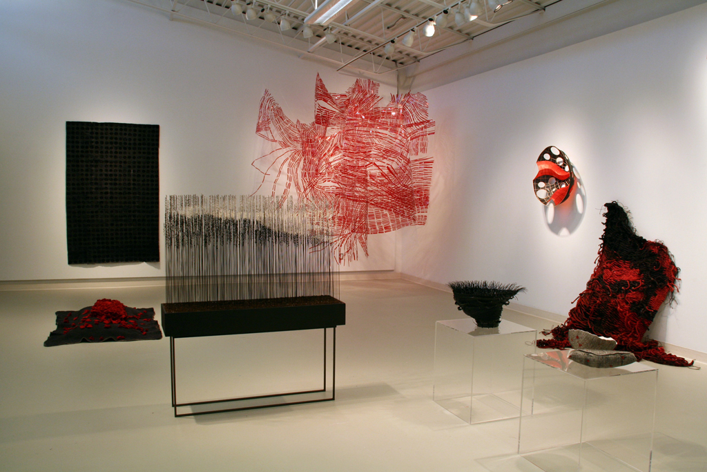 Installation view: The Red and the Black exhibition, World of Threads Festival 2014.