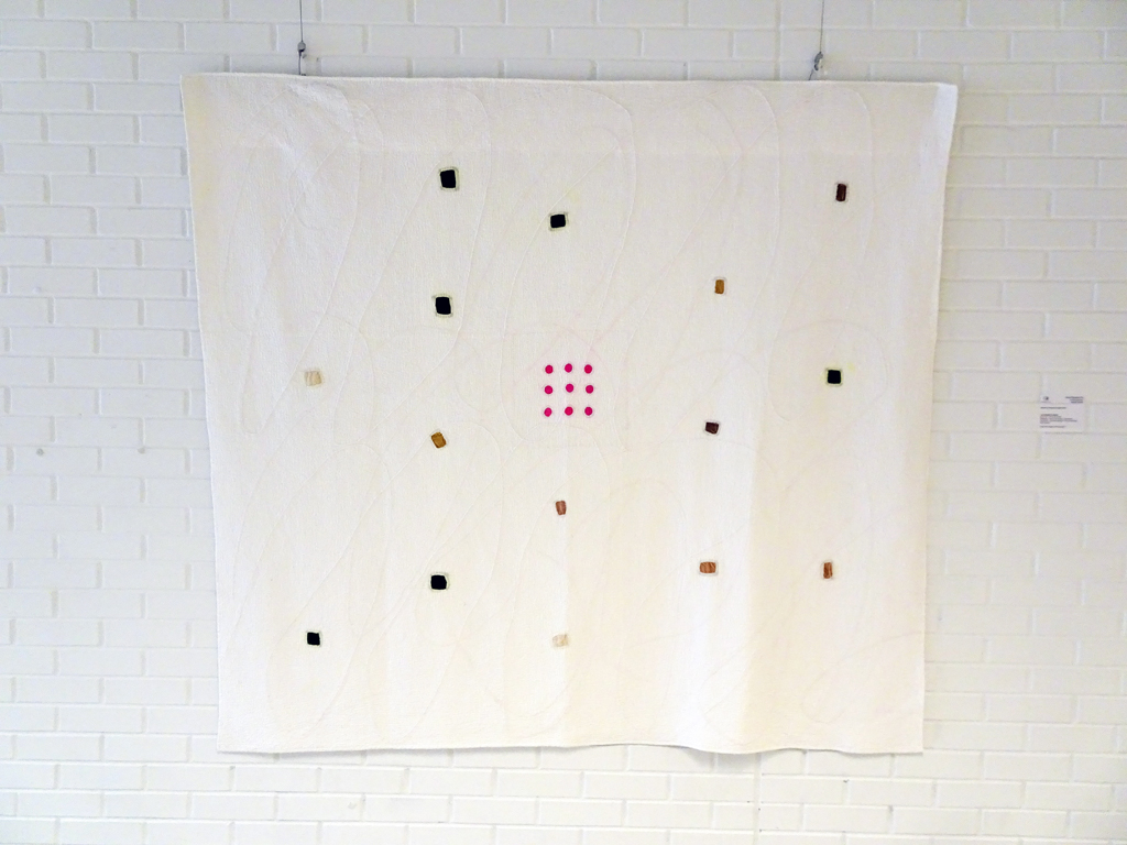 Judy Martin: The Cloud in Me, 2017, 152h x 275w x .5dcm, cotton, silk-velvet, reverse applique, hand embroidery, hand quilting.