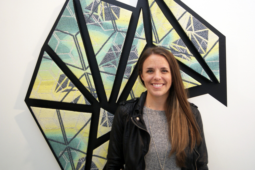 Artist: Heather Macali at the opening of the World of Threads Festival. 2016.