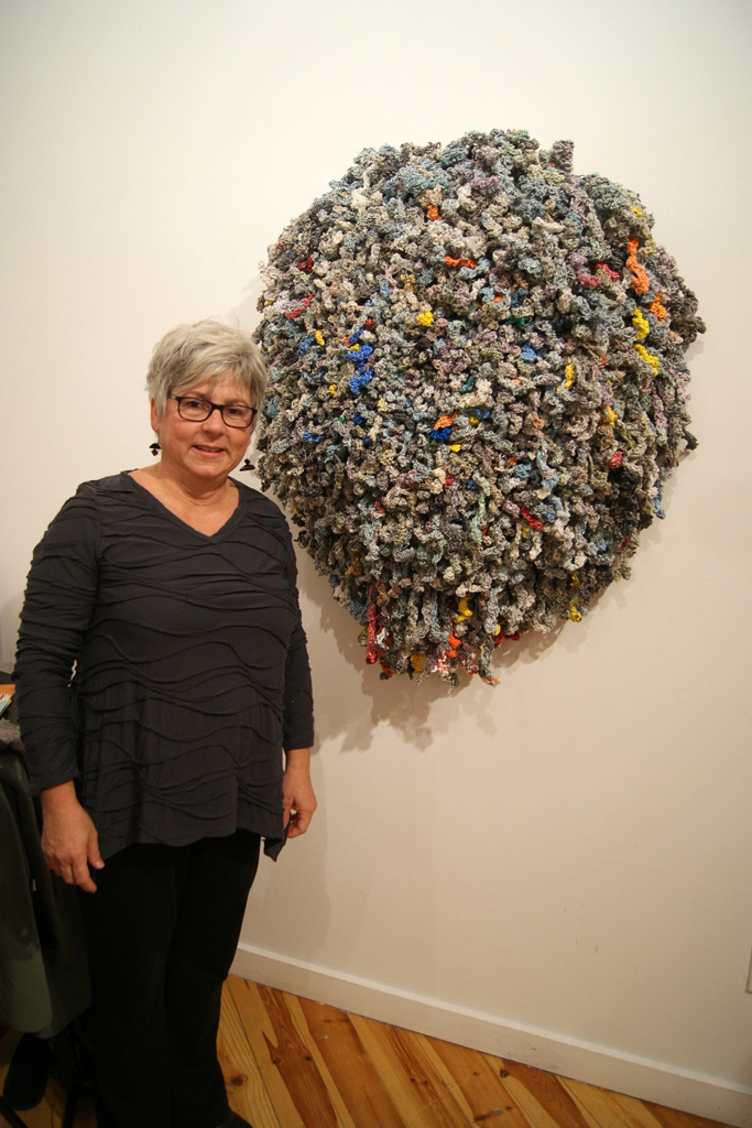 Jodi Colella at the opening of THREADSpace exhibition.