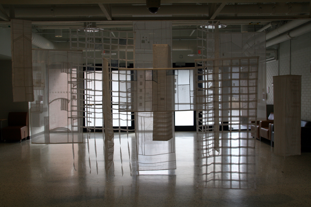 Karen Goetzinger, A State of Transparency, Installations, World of Threads Festival 2014.