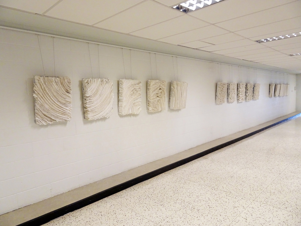 Pages from Life's Journey, Date: Fall 2015 / Spring 2016
Dimensions: 18" x 24" (all are same size), Medium: Mixed - Plaster & Fabric
Technique: Sculpturing of Fabric by use of Plaster
