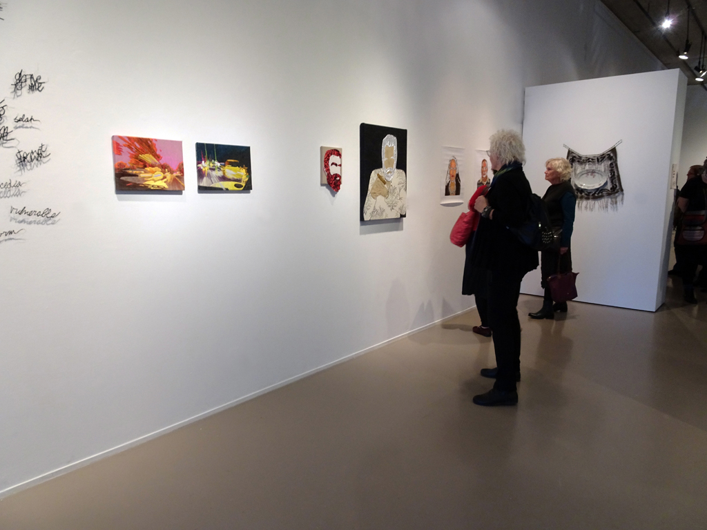 Visitors at the opening of the "me and you" exhibition, World of Threads Festival 2016.