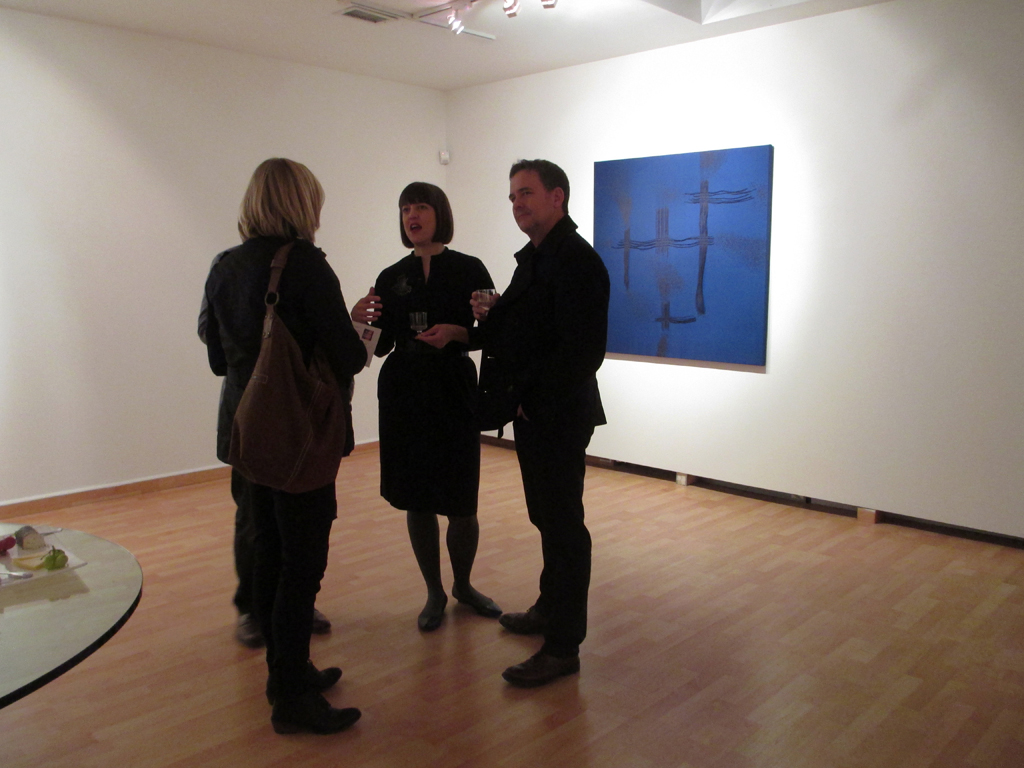 Artist: Meghan Price at the opening of the Material Connections exhibition, World of Threads Festival 2012.