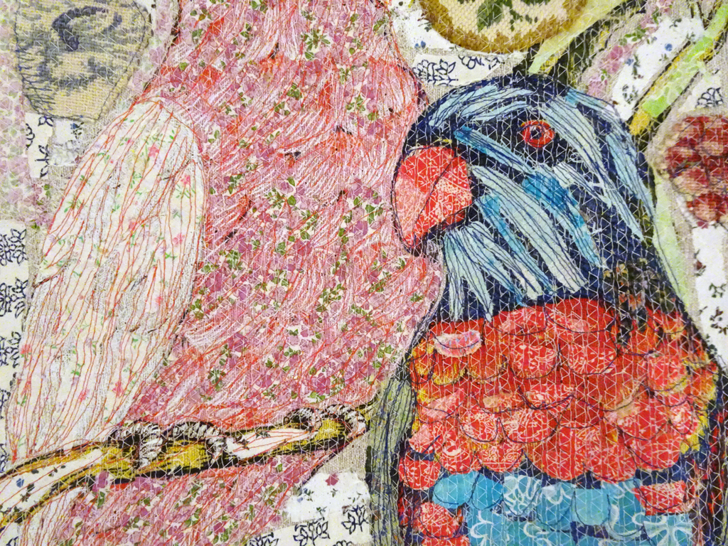 Anne Kelly: Rainbow Lorikeet, detail.