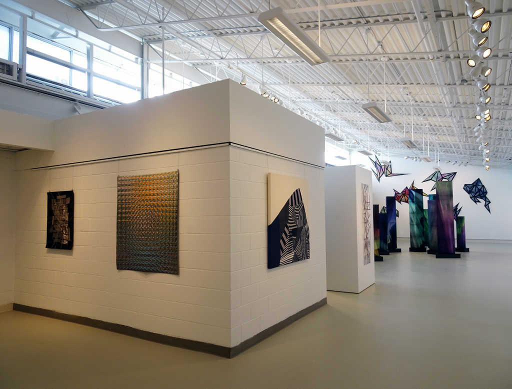 Installation view: Cosmic Geometry exhibition, World of Threads Festival 2016.