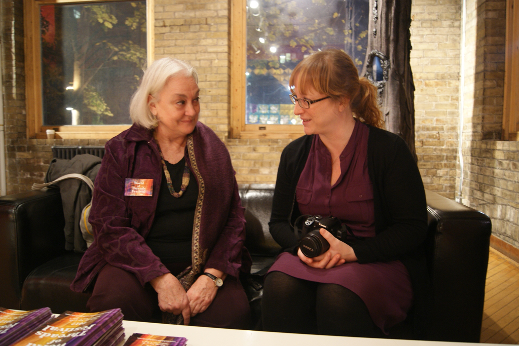 Festival Chair, Dawne Rudman, at the exhibition opening.