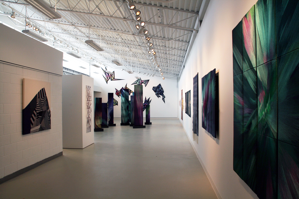 Installation view: Cosmic Geometry exhibition, World of Threads Festival 2016.