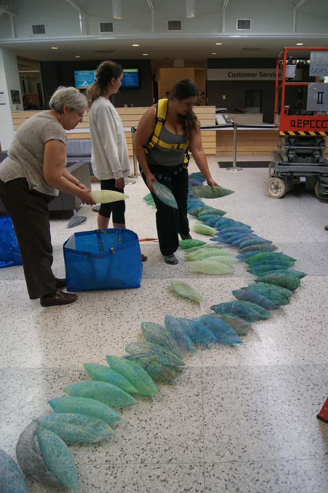 Step 1: Lay out the individual pieces for the Stav aerial installation.