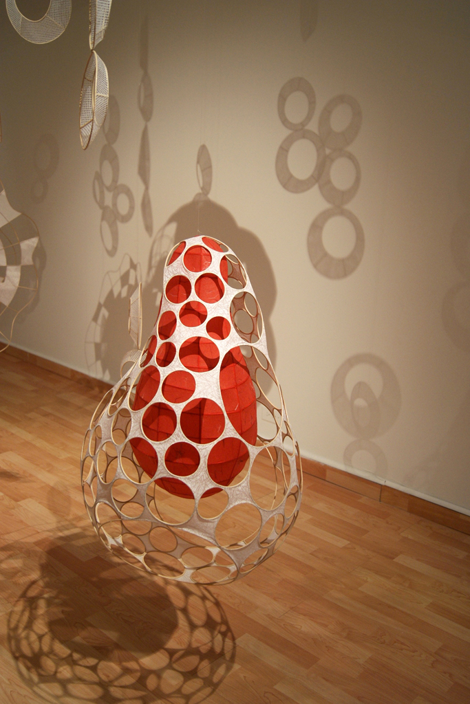 Red and White Melody, detail, Xiaojing Yan, Material Connections exhibition, World of Threads Festival 2012.