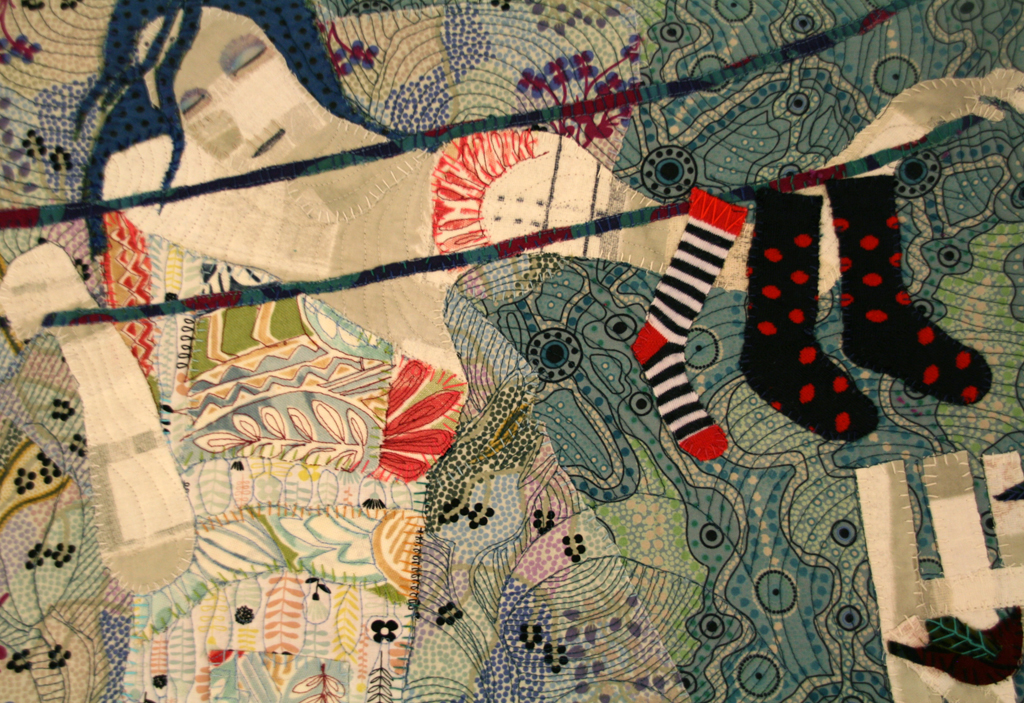 Laundry is for the Birds, detail.