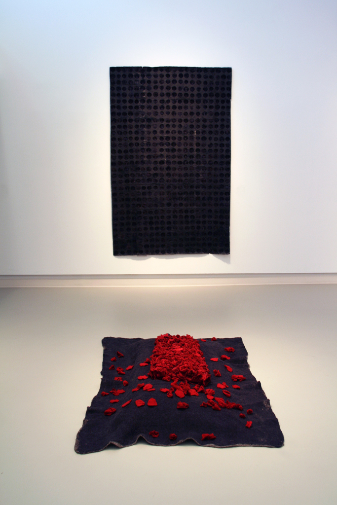 Installation view: The Red and the Black exhibition, World of Threads Festival 2014.