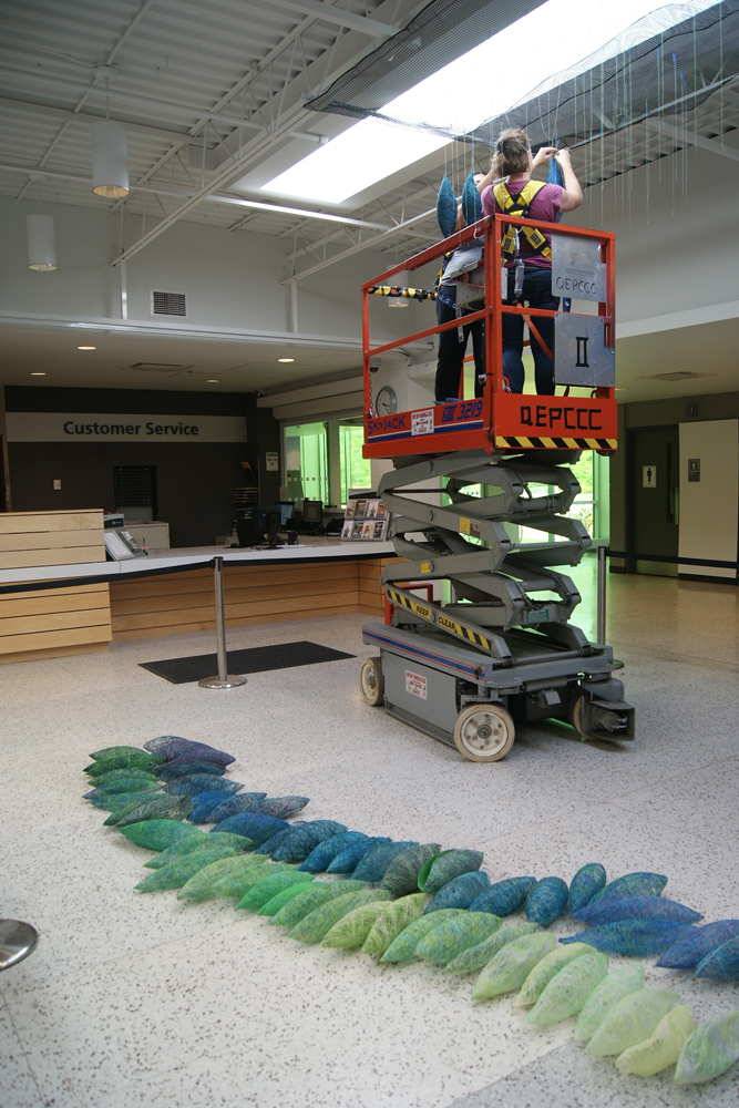 Step 3: Start to tie on the pieces.