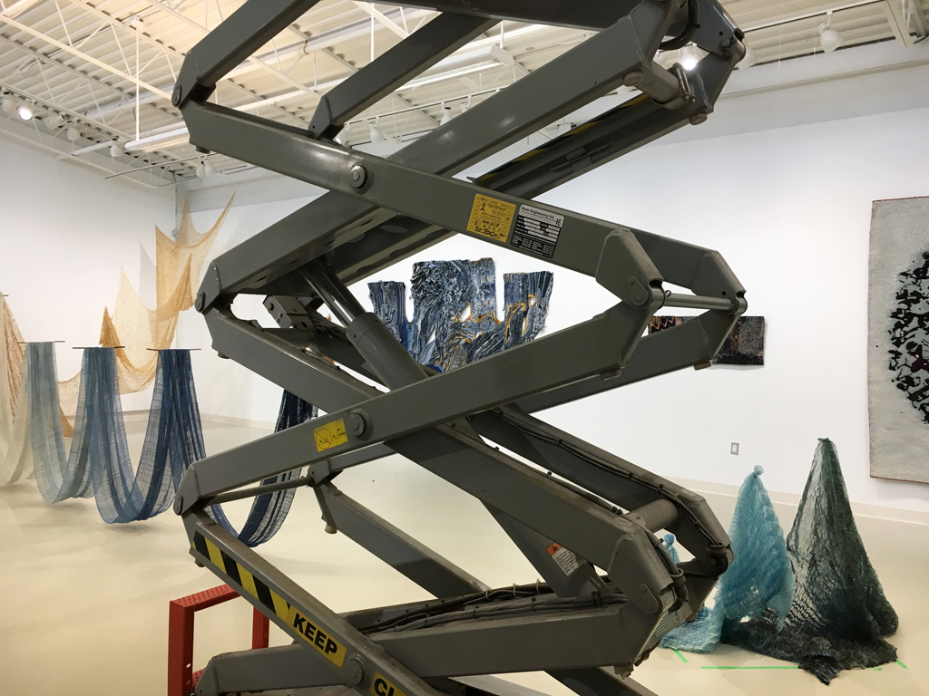 Installing the Flow Exhibition.