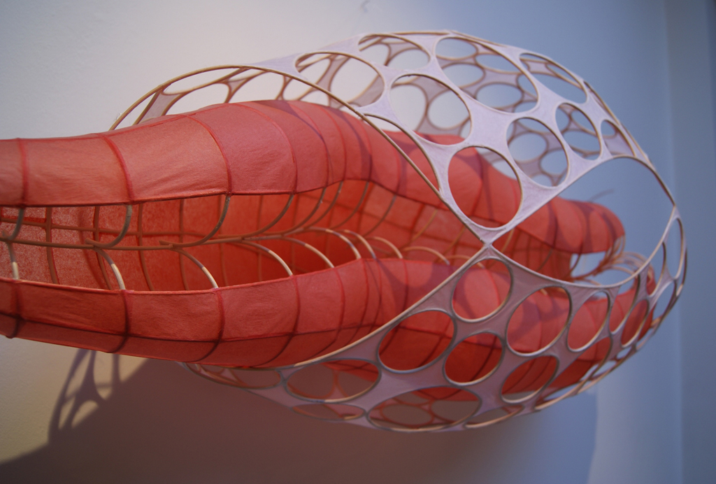 Flux V, detail, Xiaojing Yan, Material Connections exhibition, World of Threads Festival 2012.