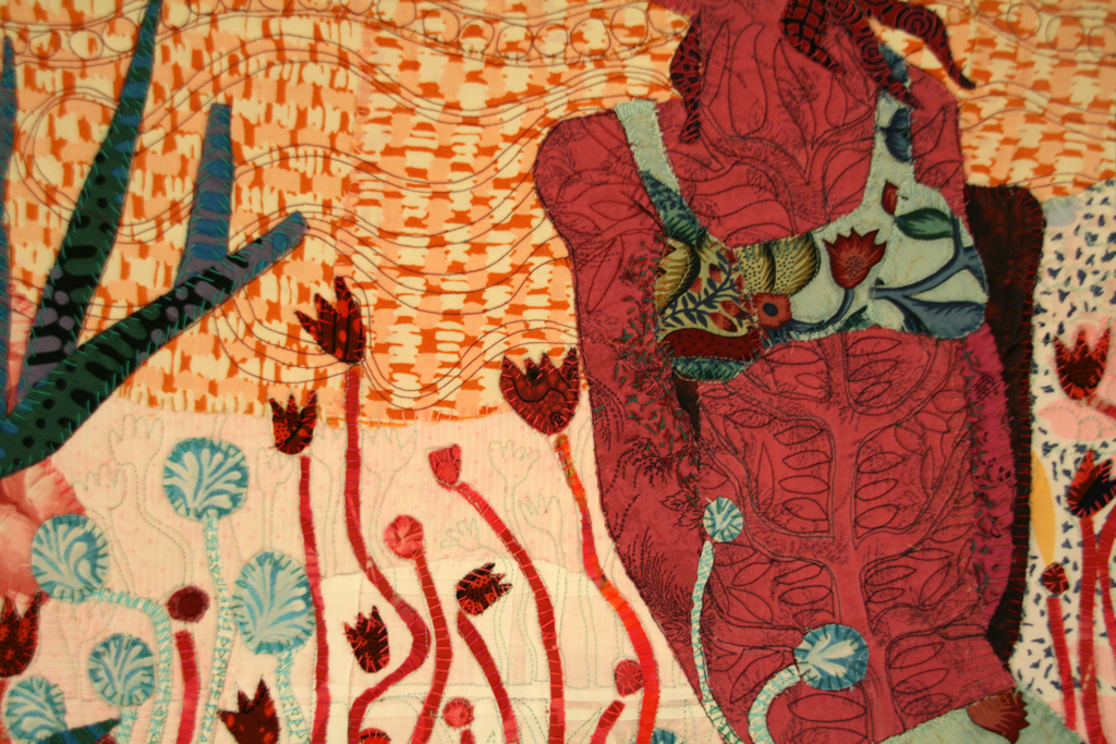 Sunbathing in the Garden, detail.