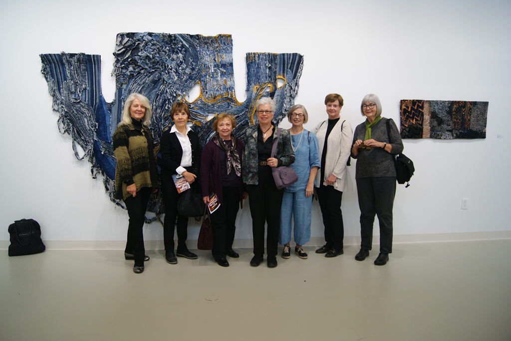 Visitors on organized tour of the World of Threads Festival 2018.