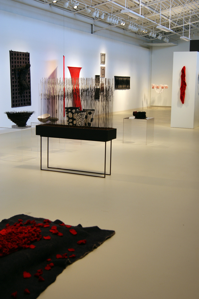 Installation view: The Red and the Black exhibition, World of Threads Festival 2014.