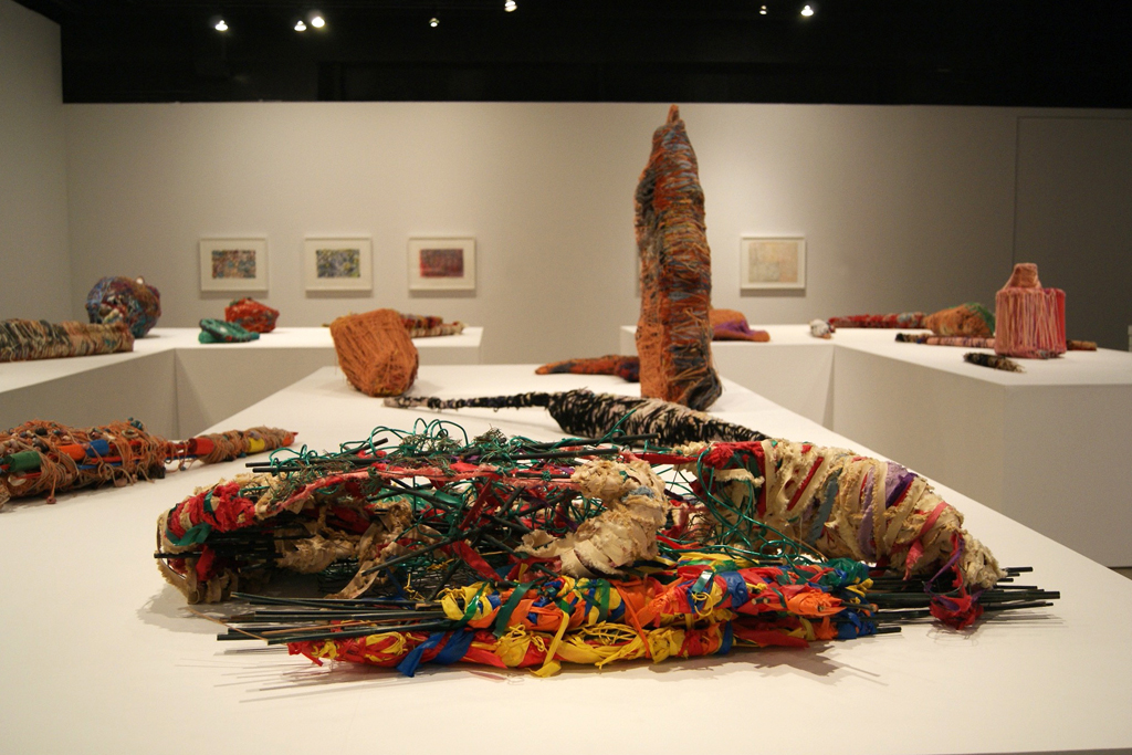 Installation view: Judith Scott exhibition, World of Threads Festival 2016.