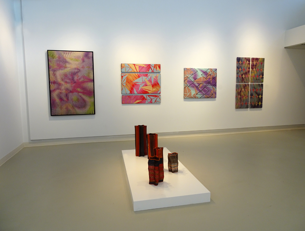 Installation view: Cosmic Geometry exhibition, World of Threads Festival 2016.